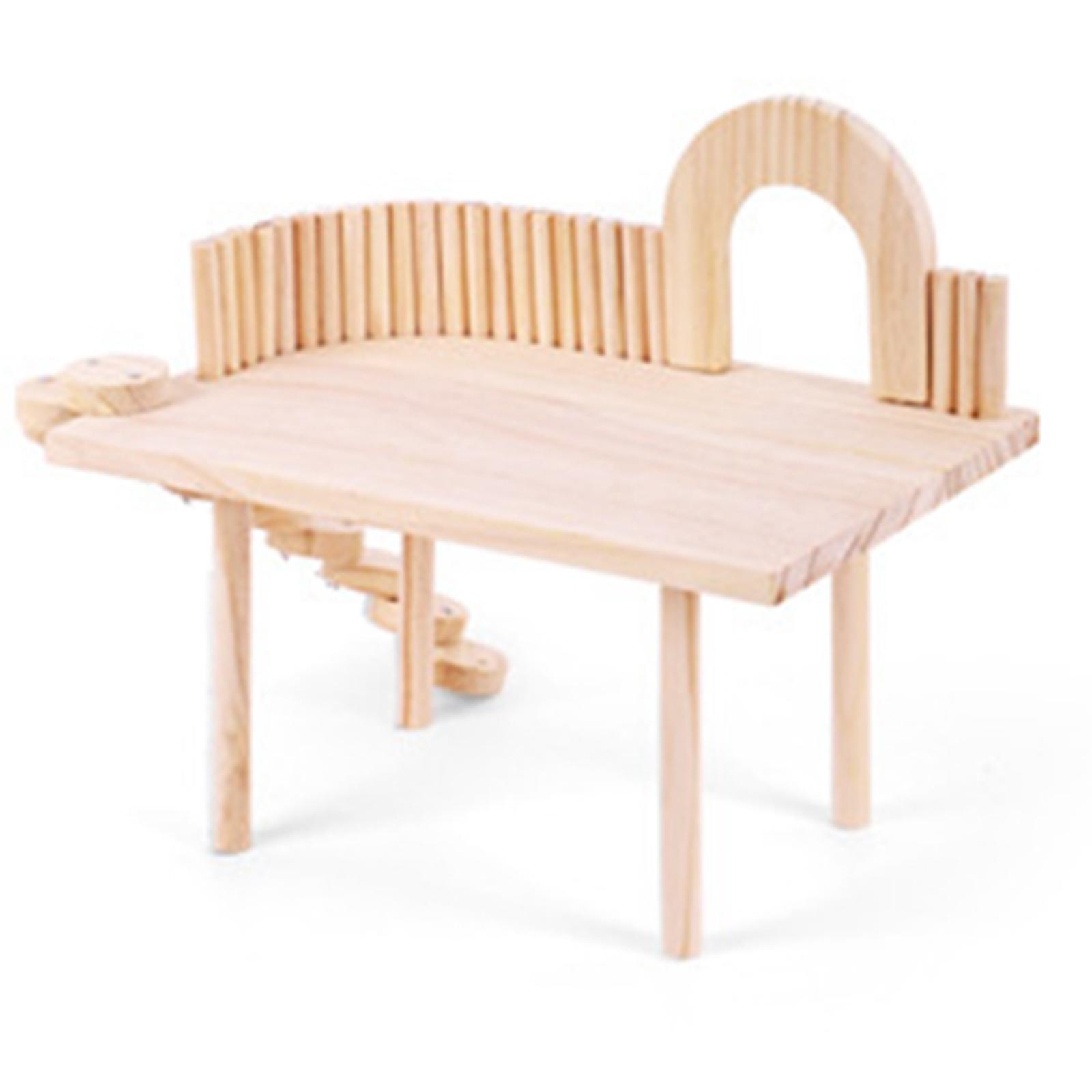 Natural Wood Platform Stand Molar Toys Board for Small Pets Gerbil Exercise