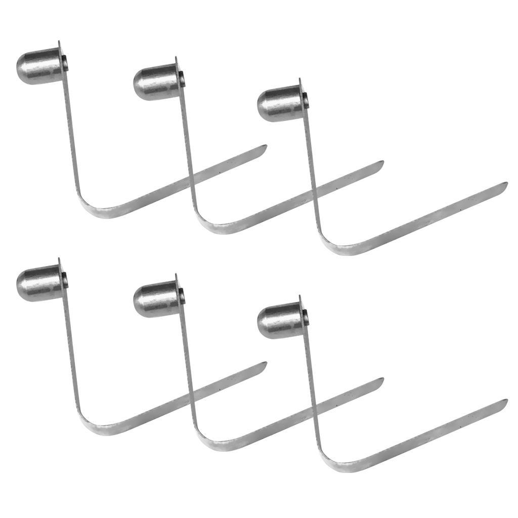 6pcs 8mm Stainless Steel Tent Snap Button Clips