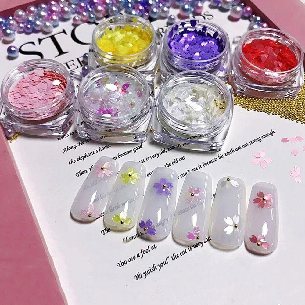 (Hàng mới về) Set nhũ làm cánh hoa 6 màu siêu xinh dành cho nail