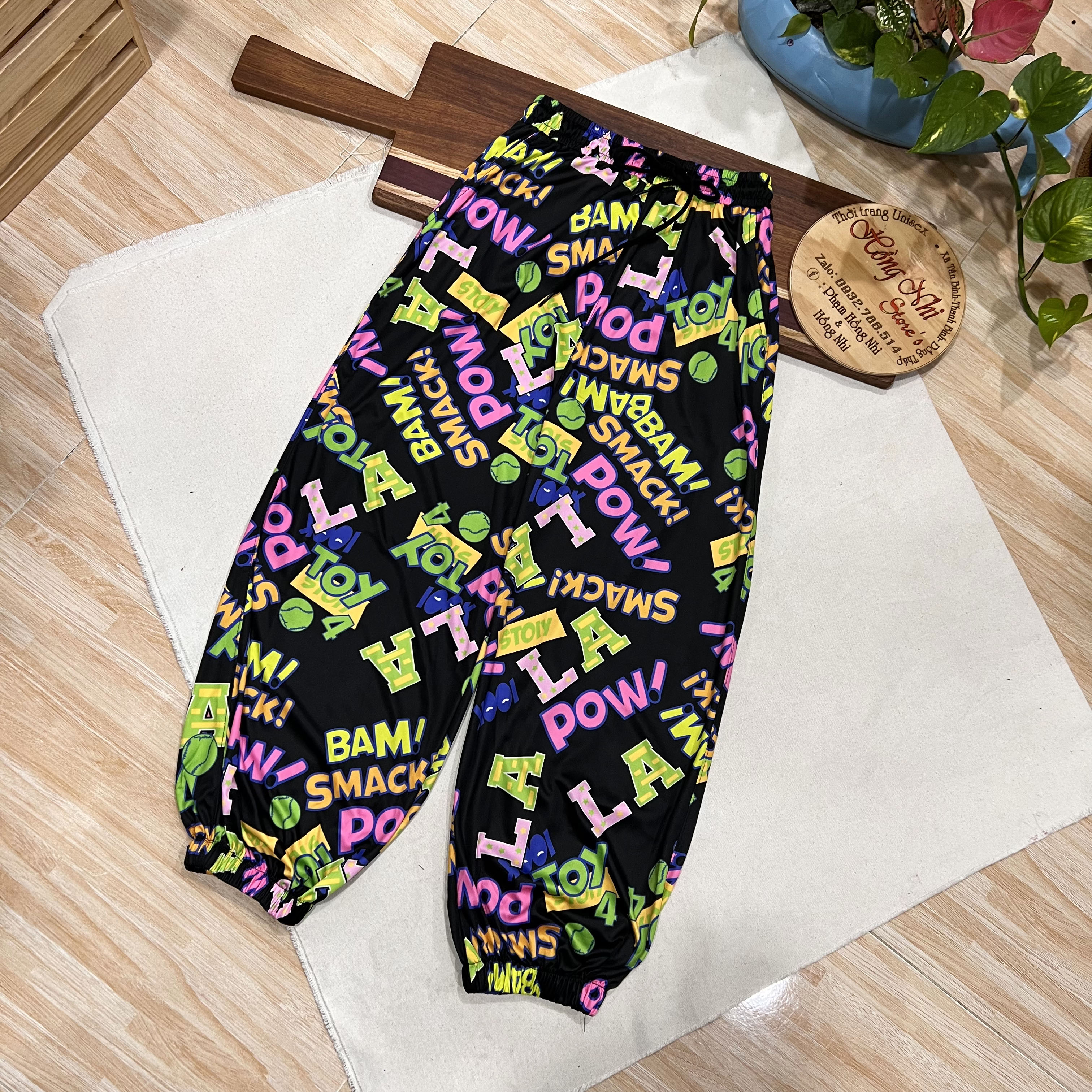 Quần Hoạt Hình Dài Bo Lai Snack Pow Cartoon Pant V2 Oversize Ulzzang Unisex - MM