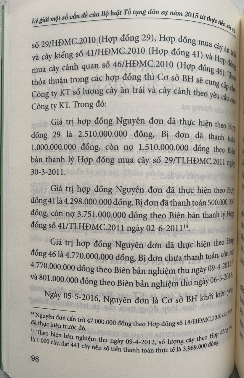 Lý giải một số vấn của Bộ luật Tố tụng dân sự năm 2015 từ thực tiễn xét xử (tái bản lần thứ nhất, có sửa đổi, bổ sung)