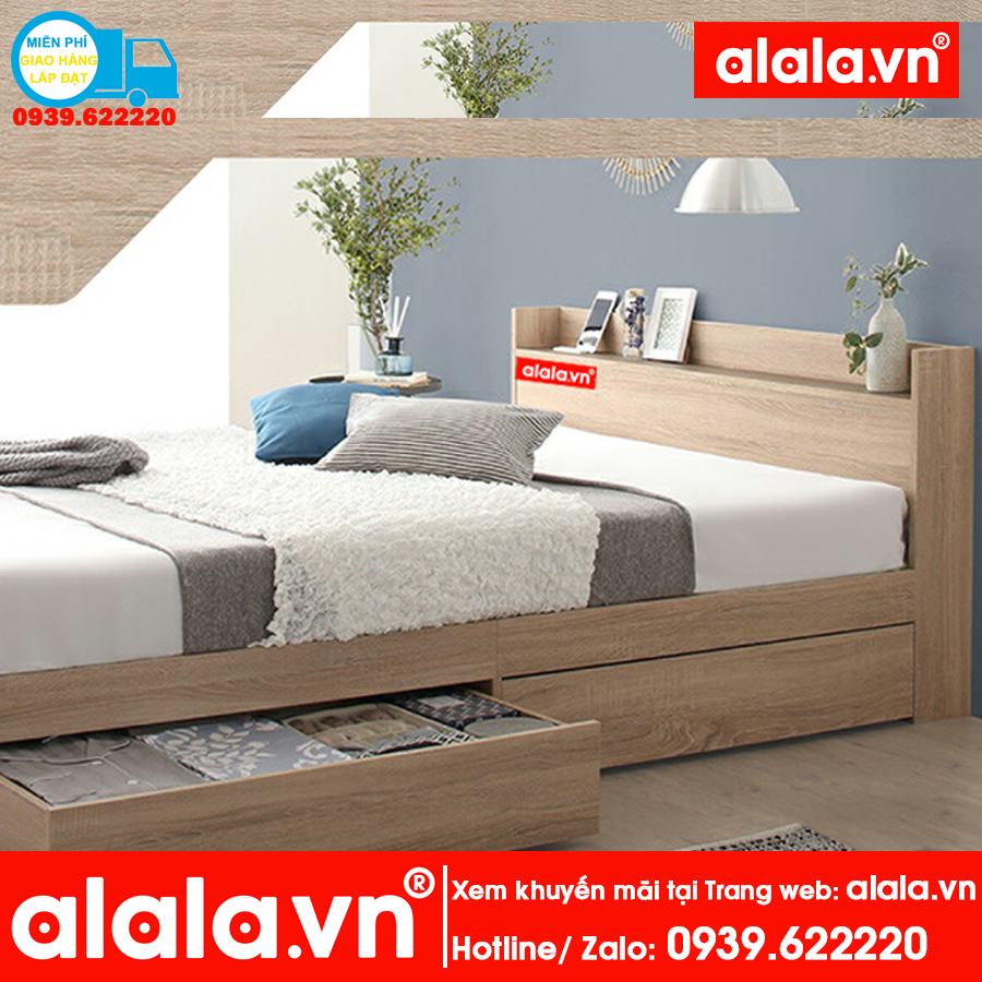 Giường ngủ ALALA37 gỗ cao cấp - Thương hiệu ALALA