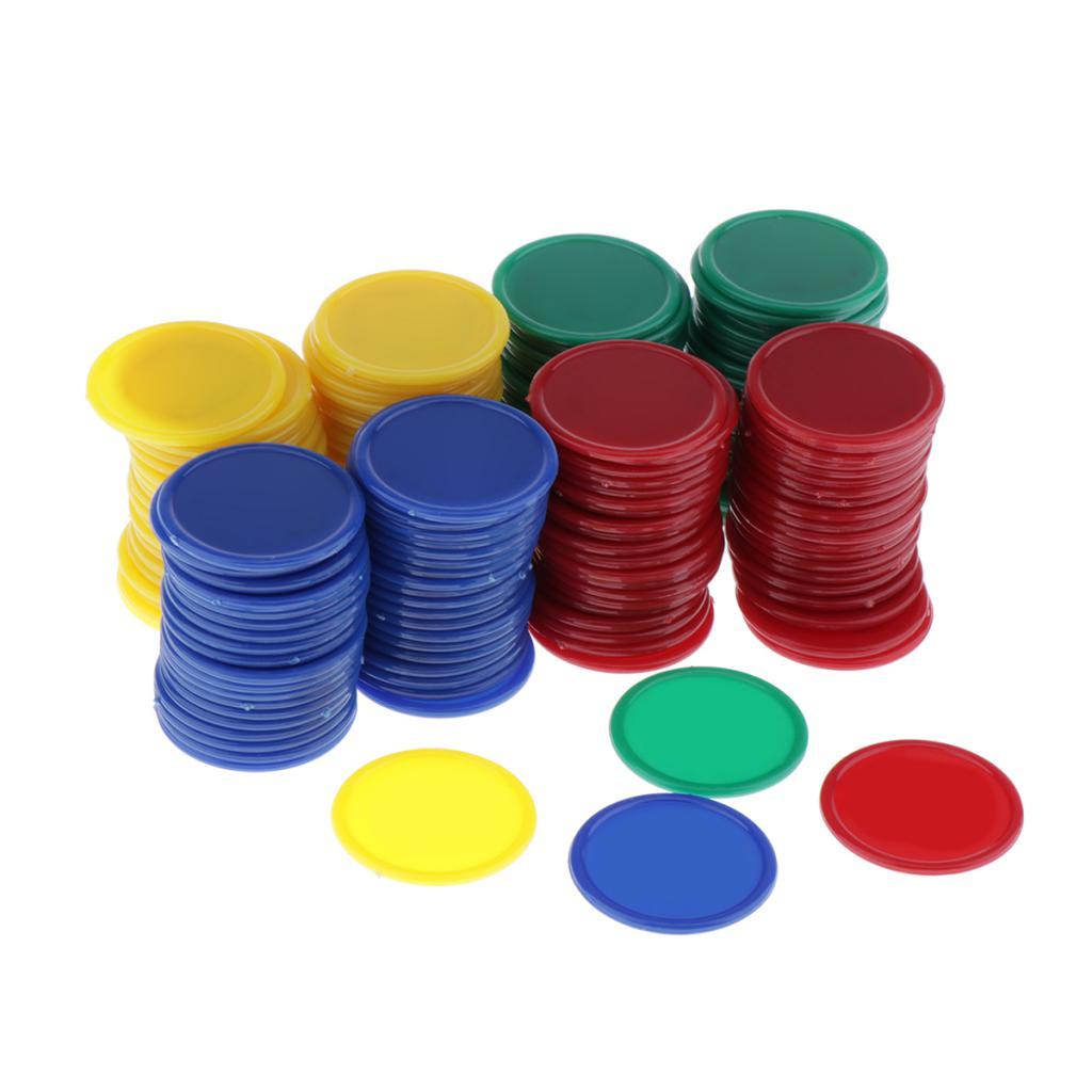 160 Miếng Quầy Tính Chip Nhựa Dấu 36 Mm Hỗn Hợp Màu Sắc Cho Lô Tô Chip Game Cóc Với Hộp Lưu Trữ