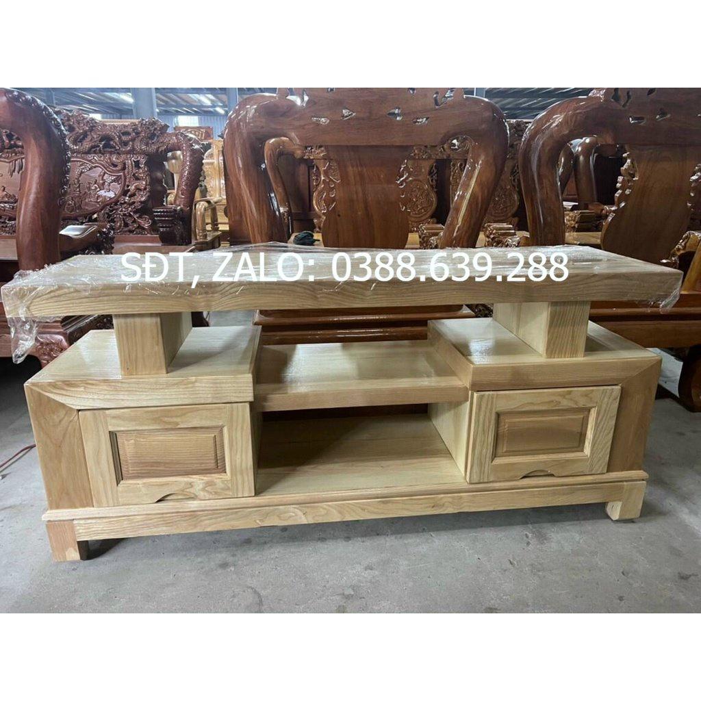 Kệ ti vi phòng khách gỗ sồi Nga bền đẹp hiện đại giá tại xưởng phù hợp mọi gia đình Việt