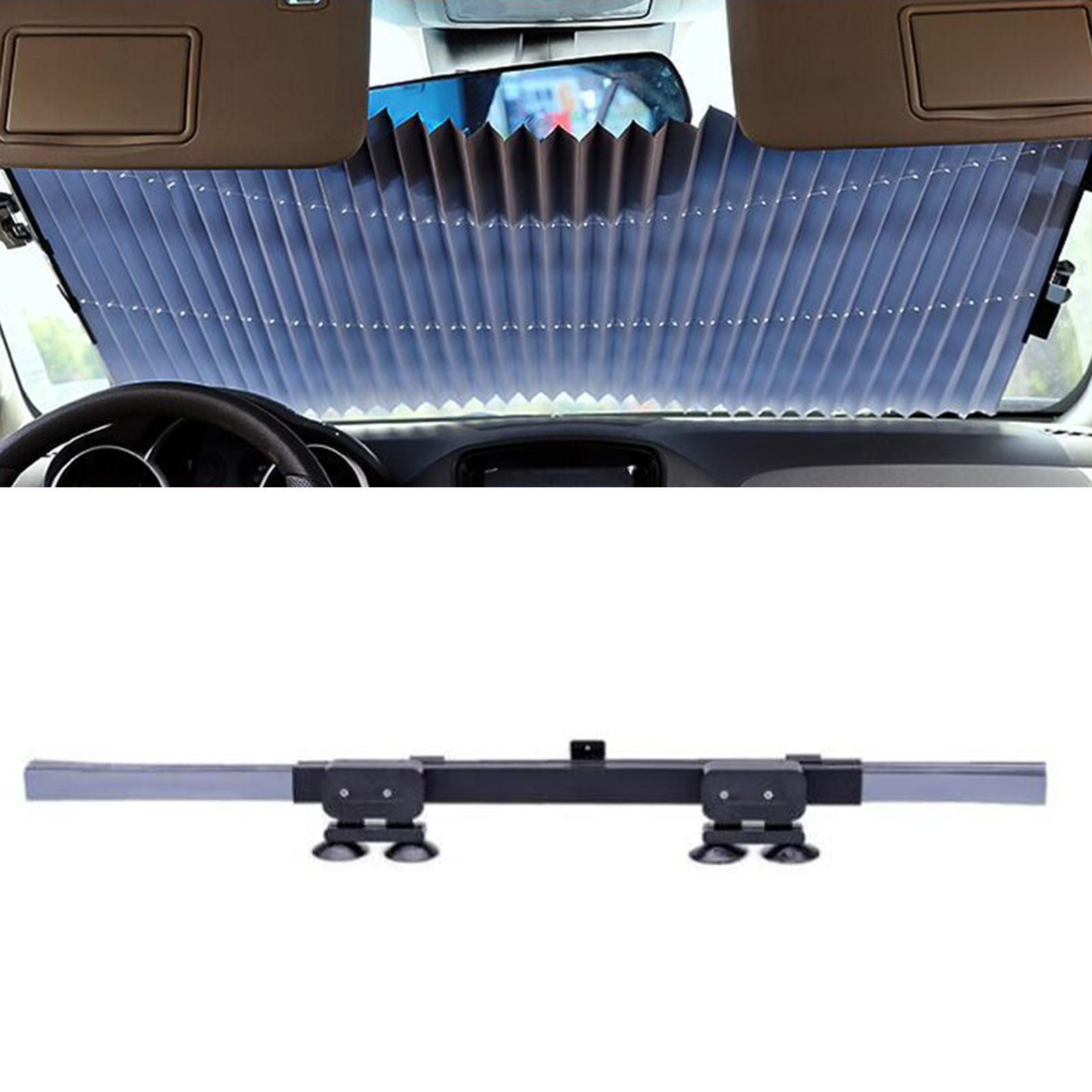 Car Windshield Sun Shade Cover Curtain Sun Shield Fit for Large Vehicles with Suction Cup