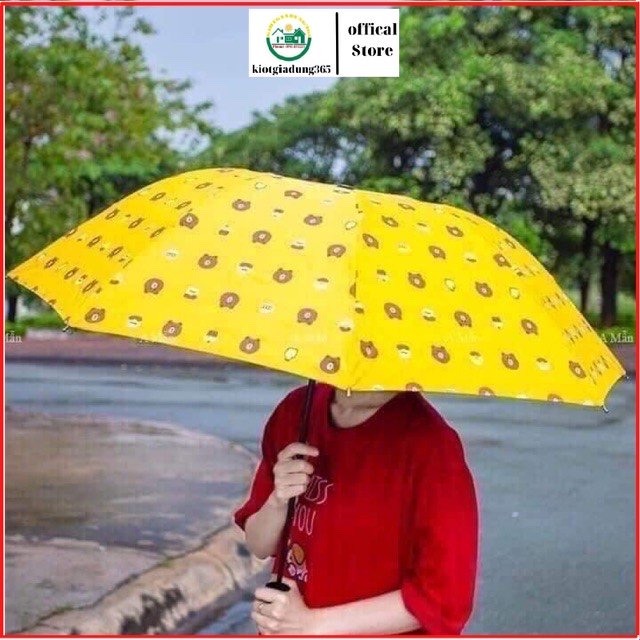 Ô dù đi mưa , che nắng vải dù gấp gọn ,chống thấm nước ,chống tia UV , trẻ trung , hiện đại hình gấu dễ thương cute nhiều màu nhỏ gọn dễ dàng mang theo mọi nơi