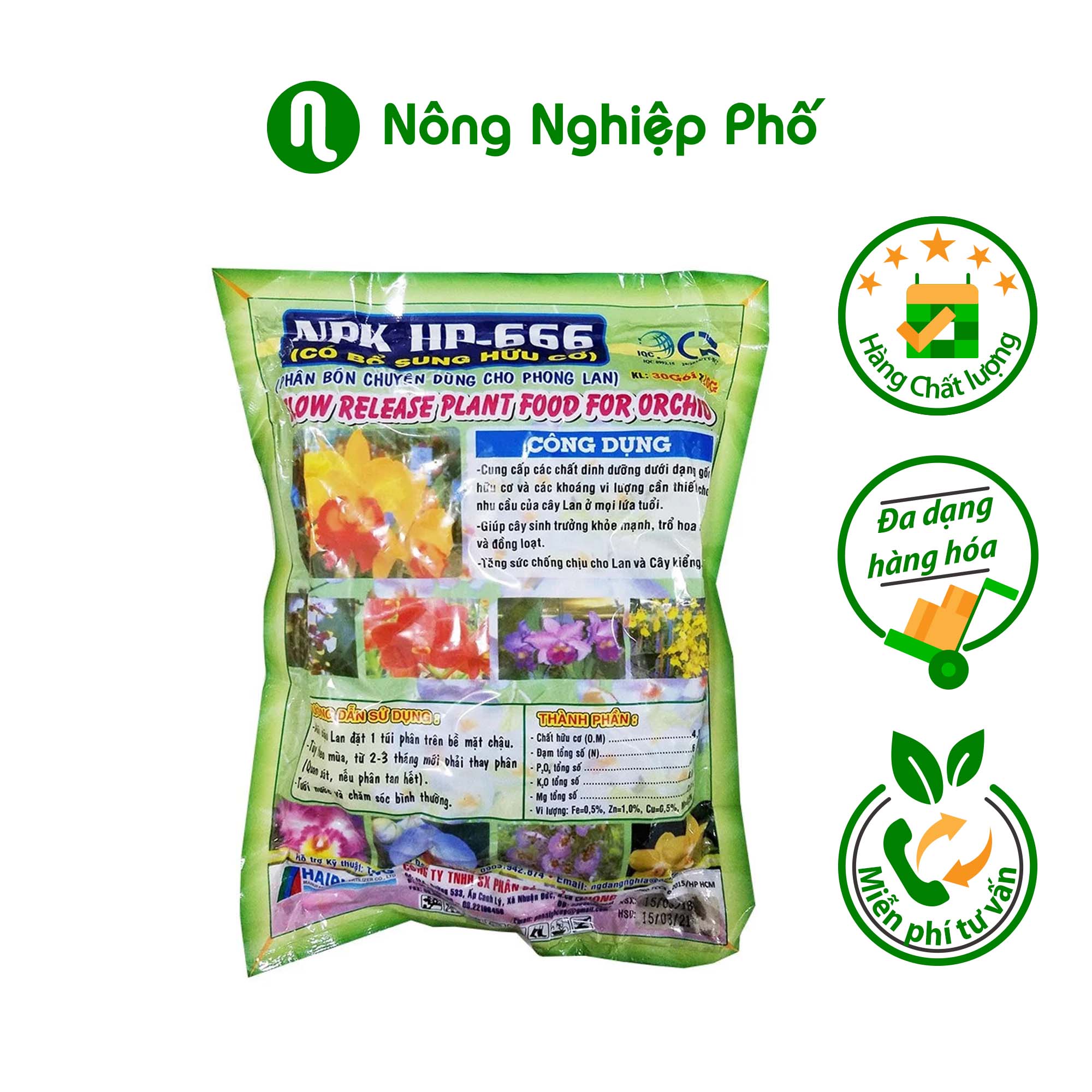 GÓI 500 GRAM - PHÂN CHẬM TAN CHO PHONG LAN HẢI PHONG HP-666