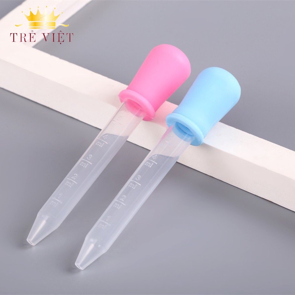 Ống hút sữa, bón thuốc cho bé bằng silicon độ bền cao và an toàn cho các bé, ống hút sữa 5ml thay thế ti bình