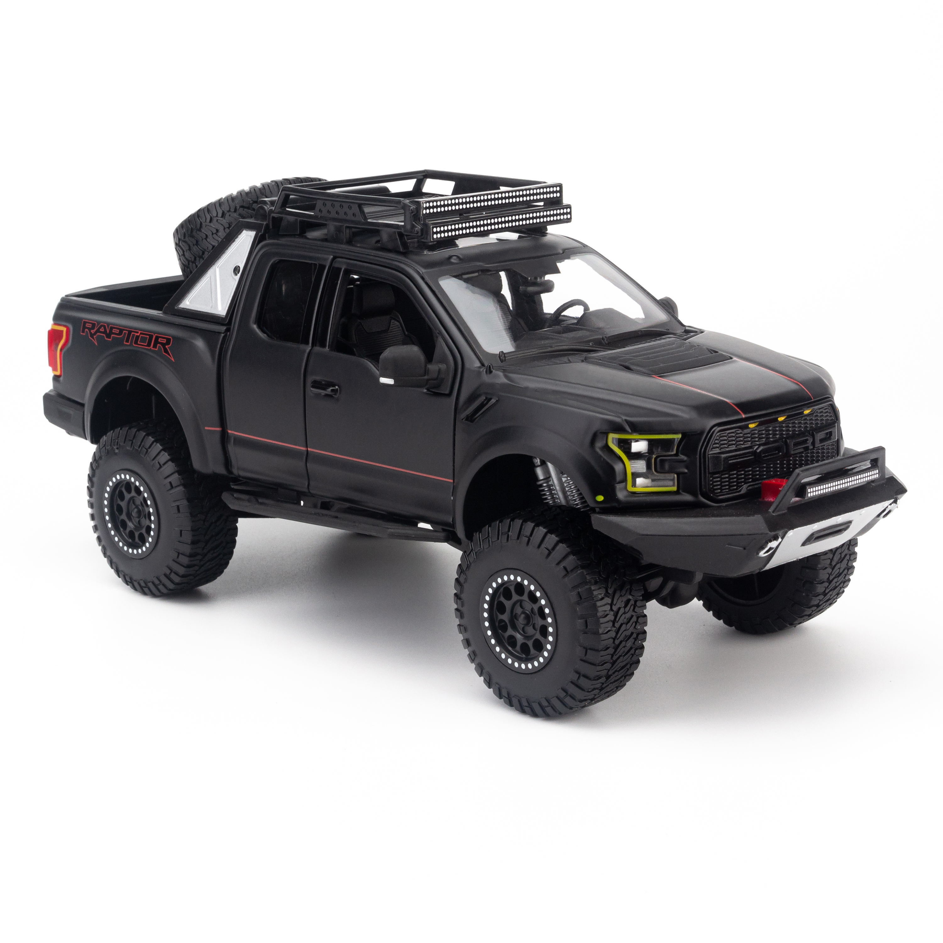 Mô Hình Xe Design Off-Road Kings 2017 Ford F-150 Raptor Black 1:24 Maisto MH-32521