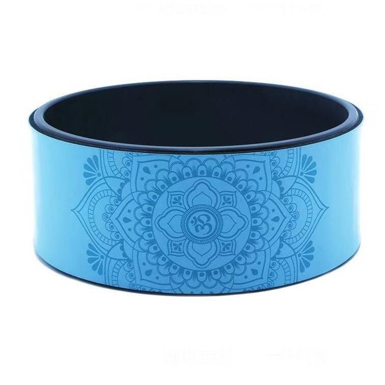 Vòng tập yoga 33cm bọc cao su Pu Họa Tiết Mandala chống trơn trượt 100% khung nhựa siêu cứng