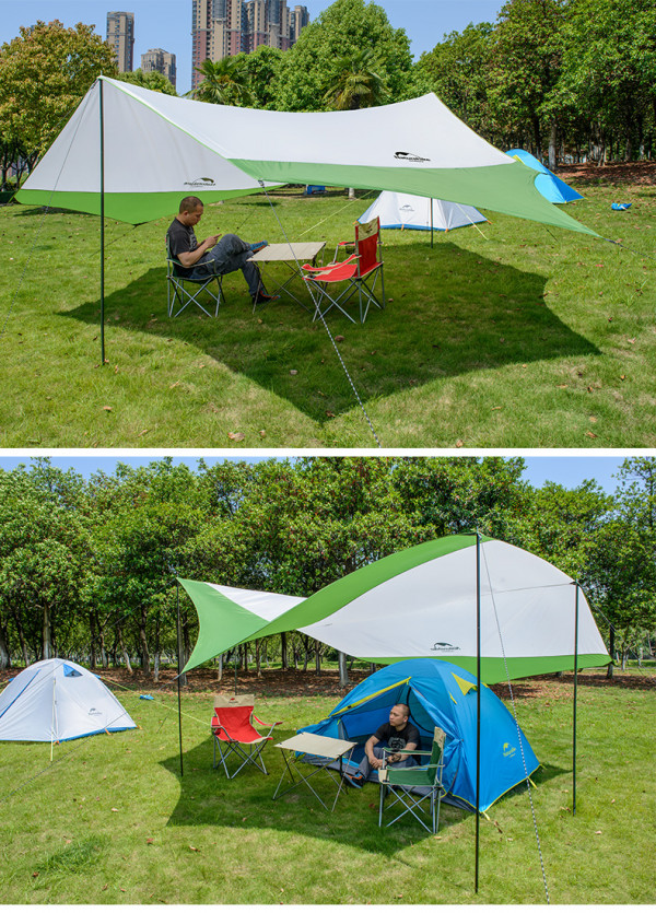 Tấm Tăng Dã Ngoại Lục Giác Chống Thấm, Chống Nắng, Nhẹ, Dễ Di Chuyển Naturehike NH16T012-S