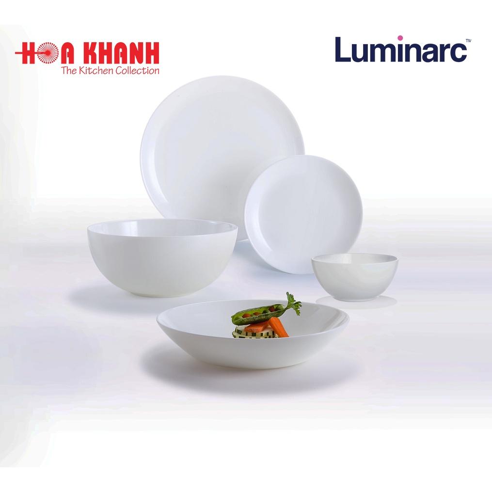 Đĩa Thủy Tinh Luminarc Diwali Trắng 19cm - bộ 6 đĩa - N3603