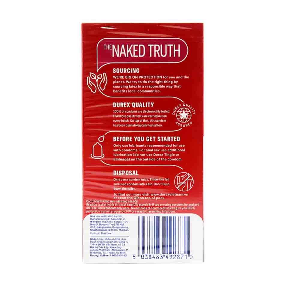 Durex Fetherlite Ultima 12s - Bao Cao Su Mỏng Trơn - Truyền Nhiệt Nhanh - Nhập Khẩu Thái Lan