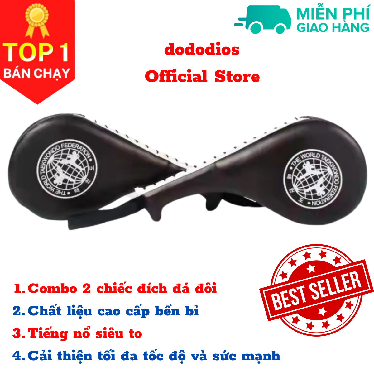Combo 2 đích đá đấm boxing teakwondo, Karate, vovinam, Muay Thái, Vstar, tập võ thuật, combo 2 Vợt Đá Đôi Vợt Đá Đơn Taekwondo Vovinam Cổ Truyền Kích BOXING- Chính hãng dododios,