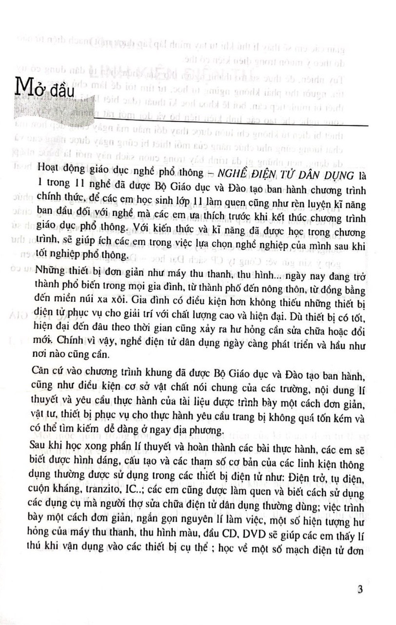 Hoạt Động Giáo Dục Nghề Phổ Thông Nghề Điện Tử Dân Dụng 11