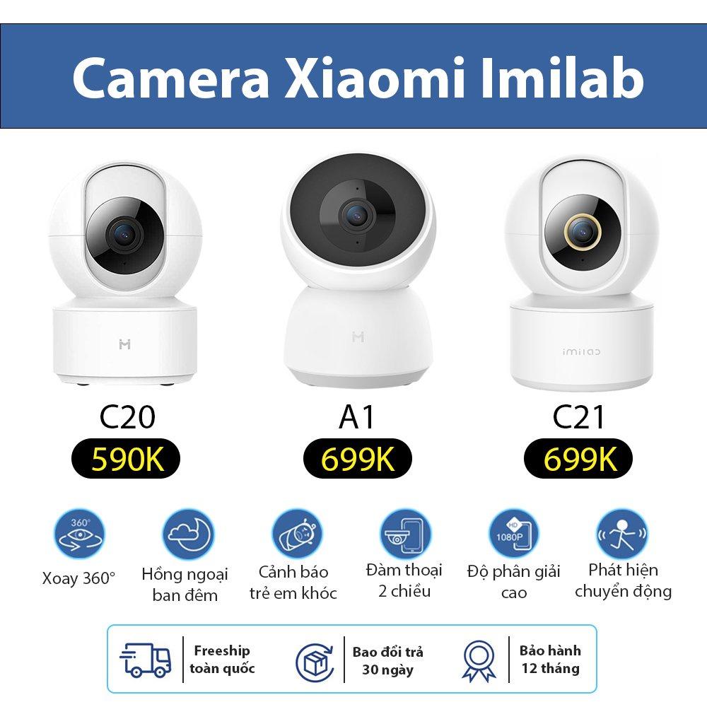 Camera giám sát 2K quay 360 độ Xiaomi Imilab A1 - C20 - C21 Bản Quốc tế - Hàng Chính hãng