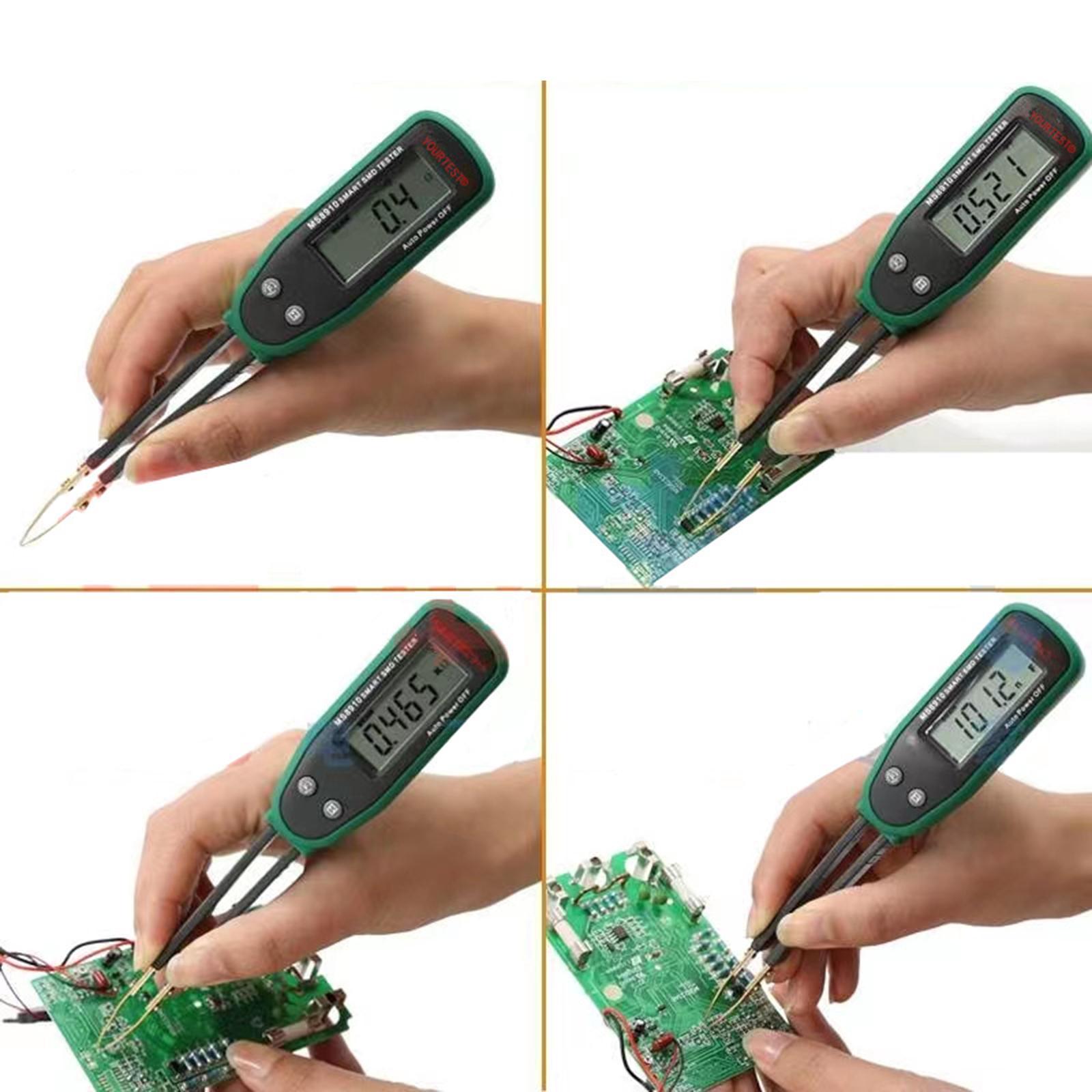 Smart SMD Tester Resistor Tester Tweezer Multimeter Test Electrical Electronic Component Analyzer Testing Clips Tweezers Test Clip