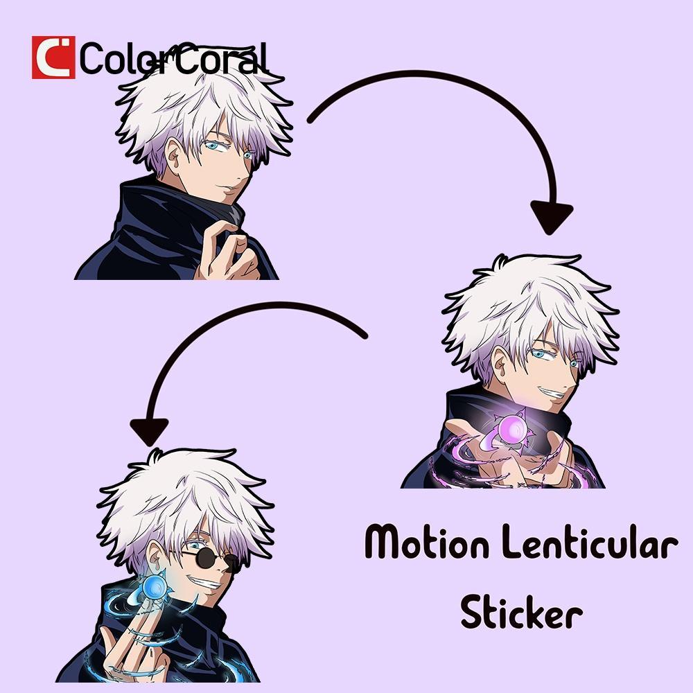 Sticker Chuyển Động 3D Chống Thấm Nước Hình Anime Cho Xe Hơi Laptop