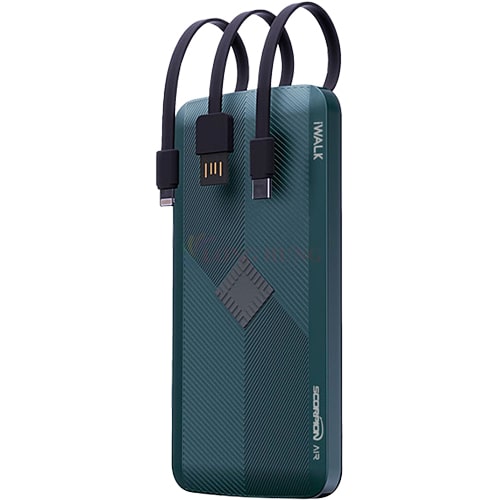 Sạc dự phòng kiêm sạc không dây iWalk 12000mAh 18W PD QC 3.0 UBA12000 - Hàng chính hãng