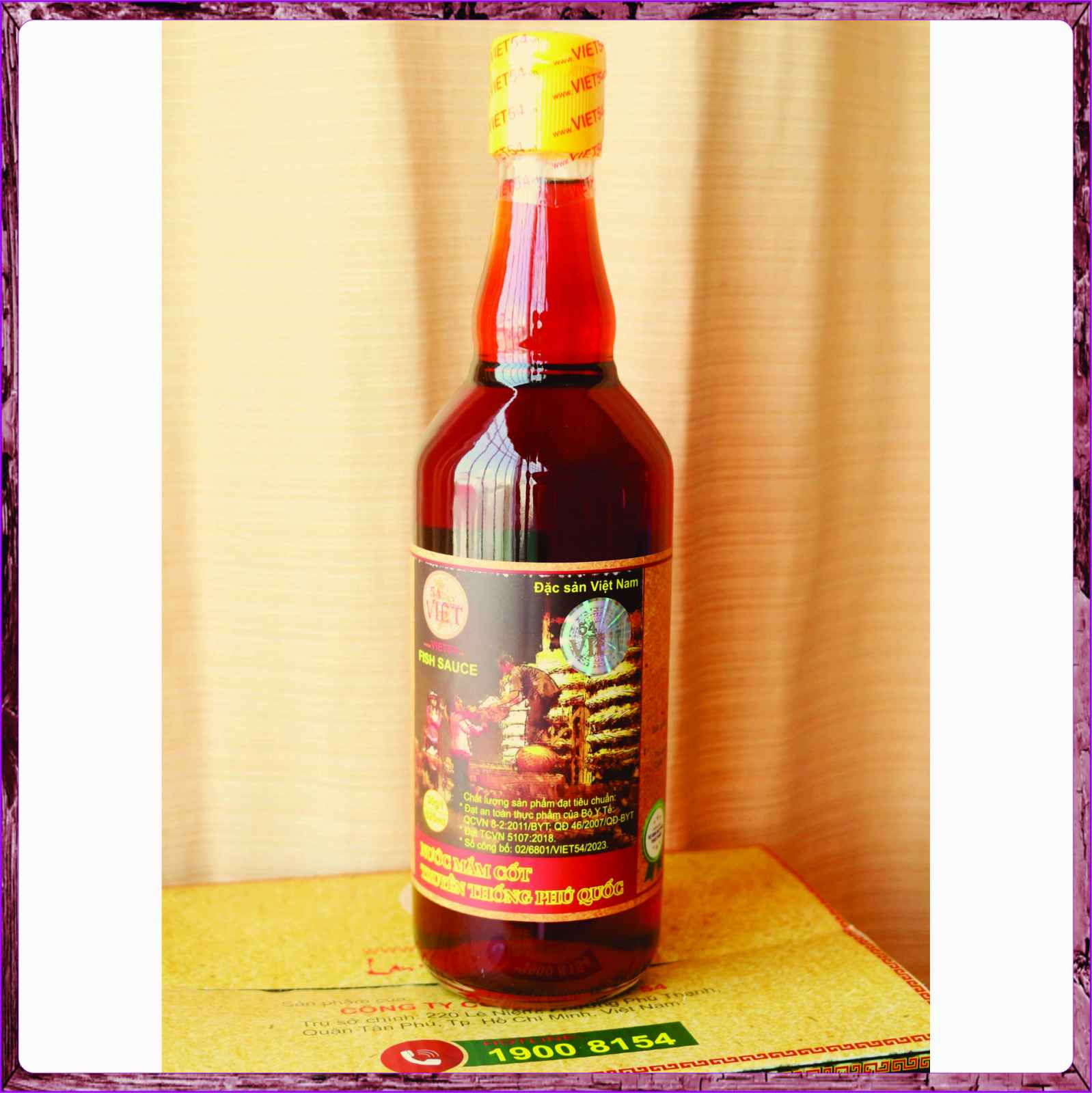 1 Thùng NƯỚC MẮM CỐT PHÚ QUỐC 30N- 30 độ đạm - 1 Thùng 6 chai 520ml