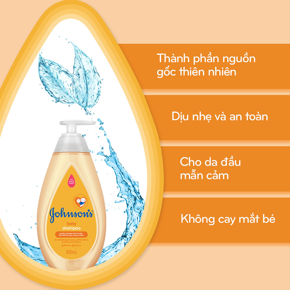 Combo 2 Dầu Gội Johnson's Cho Bé Gái - Dung tích 800mlx2