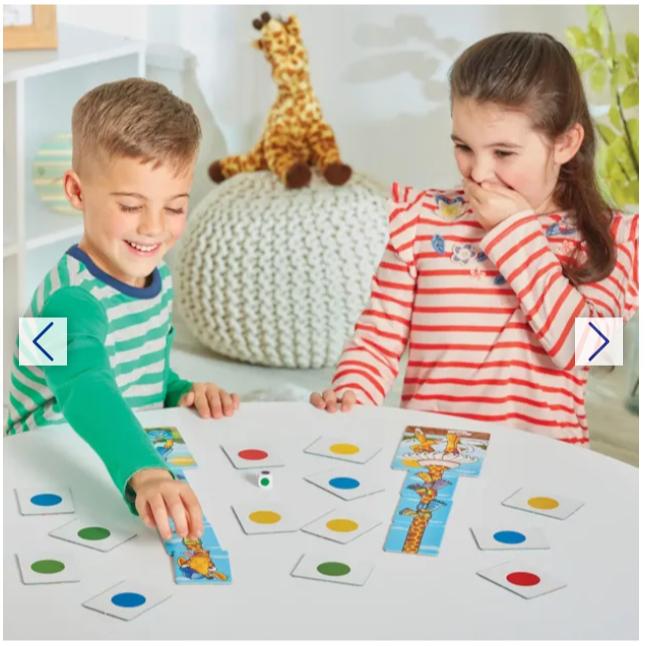 Trò chơi trí tuệ Giraffes in Scarves - Orchard Toys giúp trẻ nhận biết màu sắc và làm quen với toán