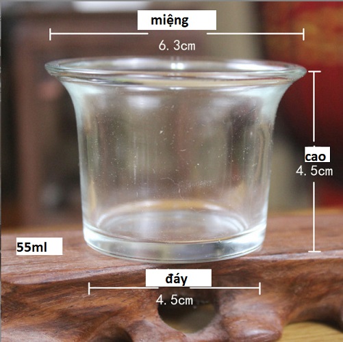 Cóc Nến Thủy Tinh 55ml | Thủy tinh cao cấp , nhập khẩu Thái Lan