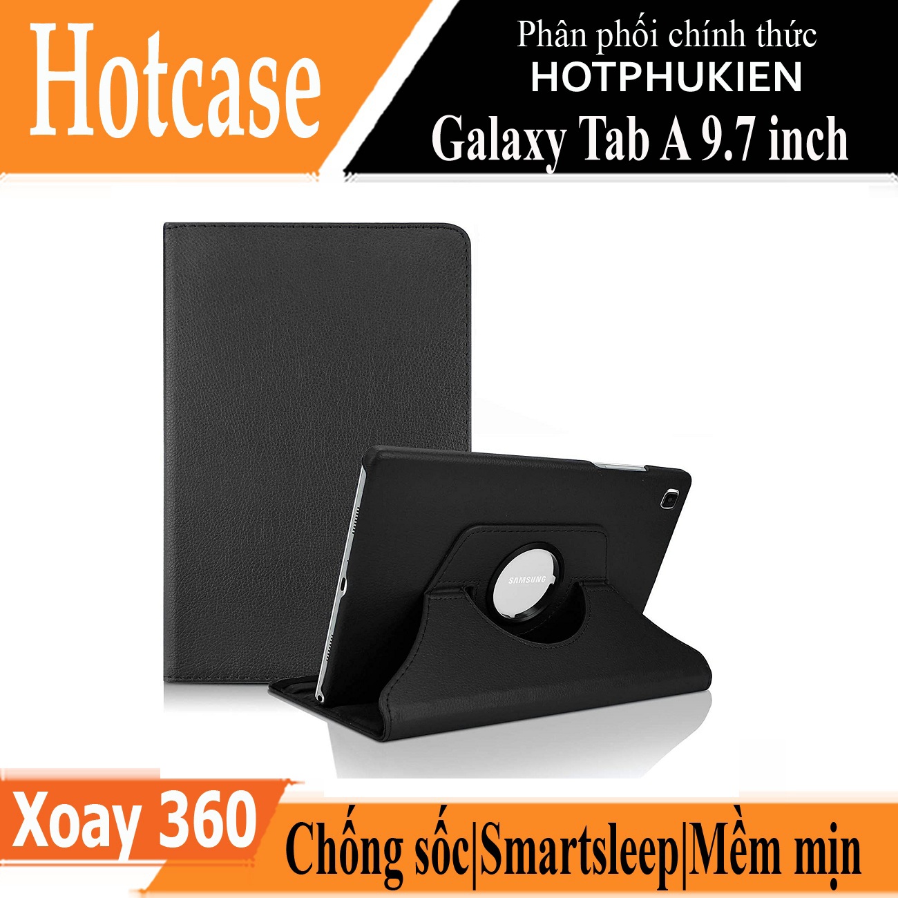 Case bao da chống sốc xoay 360 độ cho Galaxy Tab A7 2020 SM-T500 hiệu HOTCASE (thiết kế siêu mỏng hỗ trợ Smartsleep, gập nhiều tư thế, tản nhiệt tốt) - hàng nhập khẩu