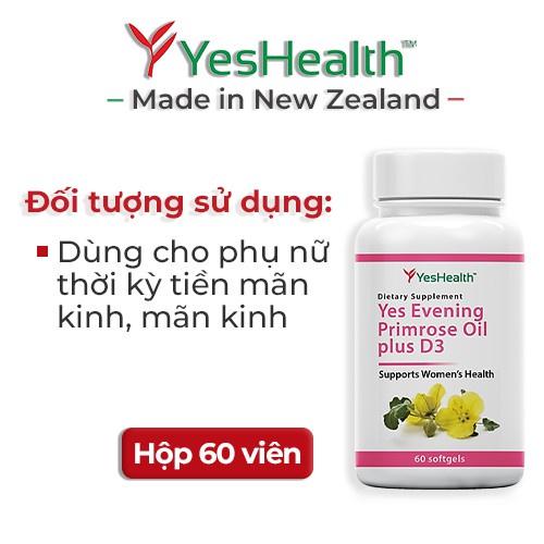 Viên uống hoa anh thảo Yeshealth Yes Evening Primrose Oil Plus D3 hỗ trợ cải thiện và tăng cường nội tiết tố nữ đẹp da