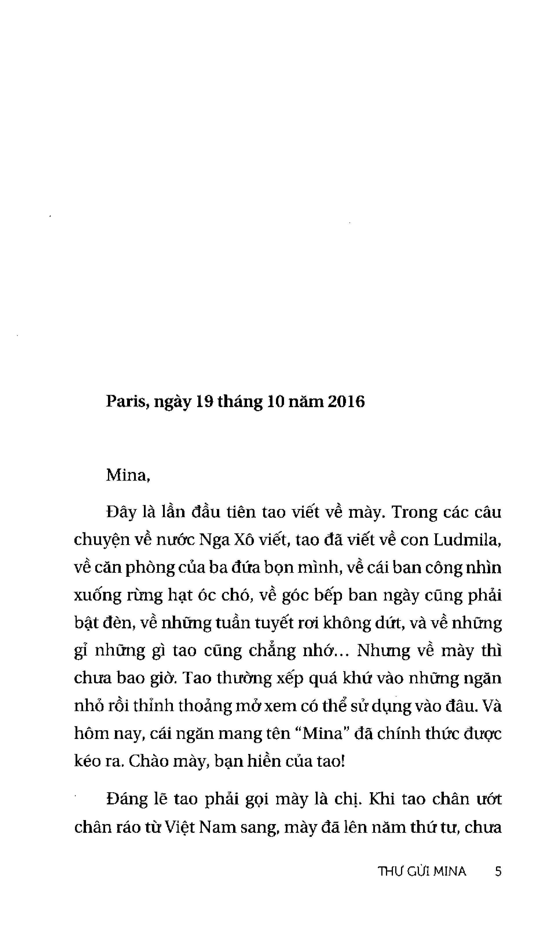 Sách Thư Gửi Mina