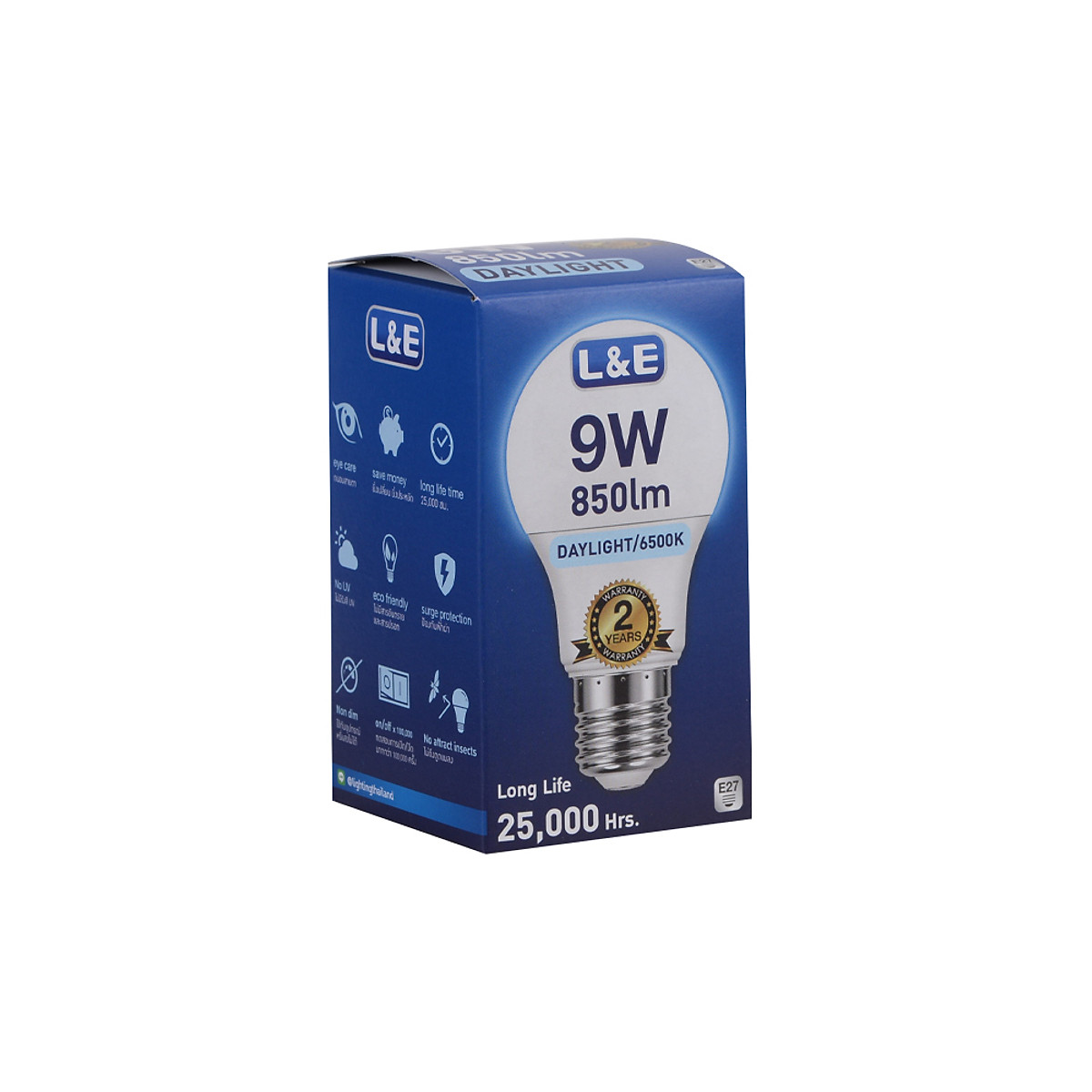 BÓNG LED BULB L&amp;amp;E#LED-Bulb-850LM/865/9W/E27(G3) DAYLIGHT