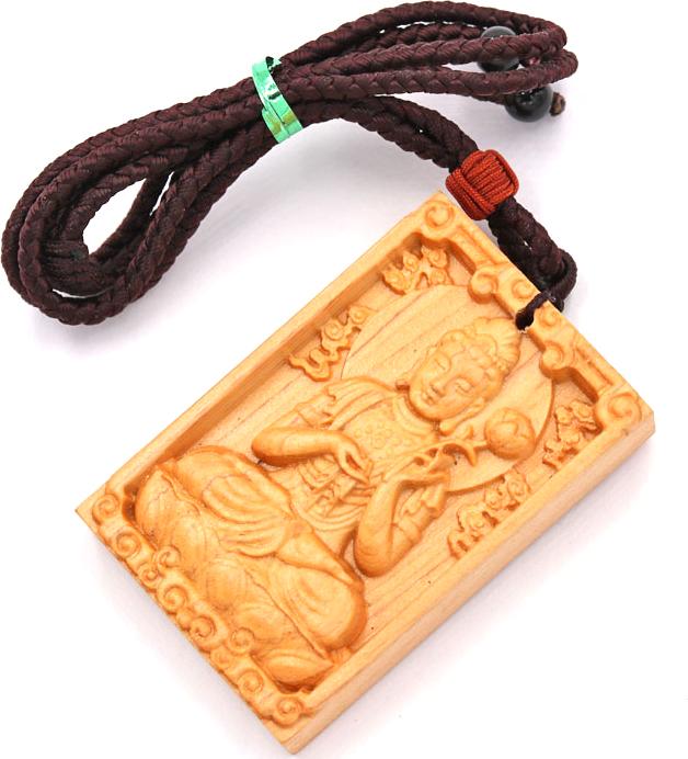 Vòng cổ mặt phật - gỗ hoàng đàn - Đại thế chí bồ tát MG18 - tuổi Ngọ