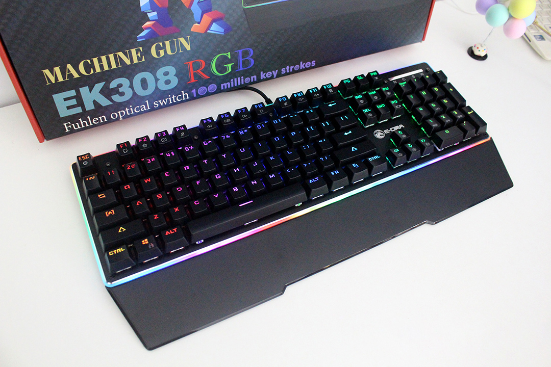 Bàn phím chơi game cơ quang E-DRA EK308 Led RGB - Hàng chính hãng