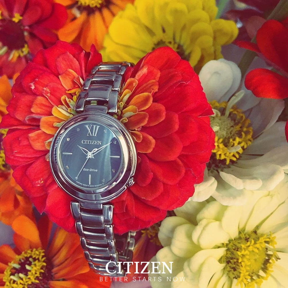 Đồng Hồ Nữ Citizen Dây Thép Không Gỉ EM0331-52E - Mặt Đen