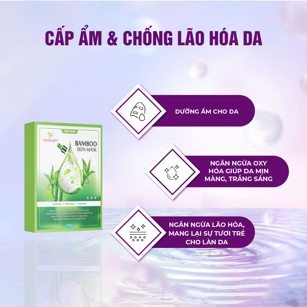 Mặt nạ tre BESKINATY Hàn Quốc dưỡng ẩm, ngăn ngừa lão hóa da