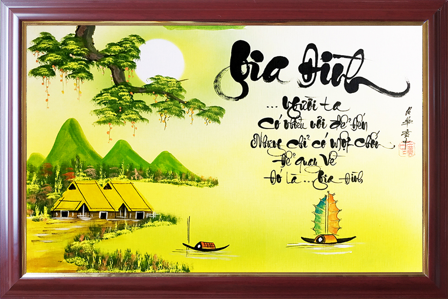Thư pháp chữ Gia Đình