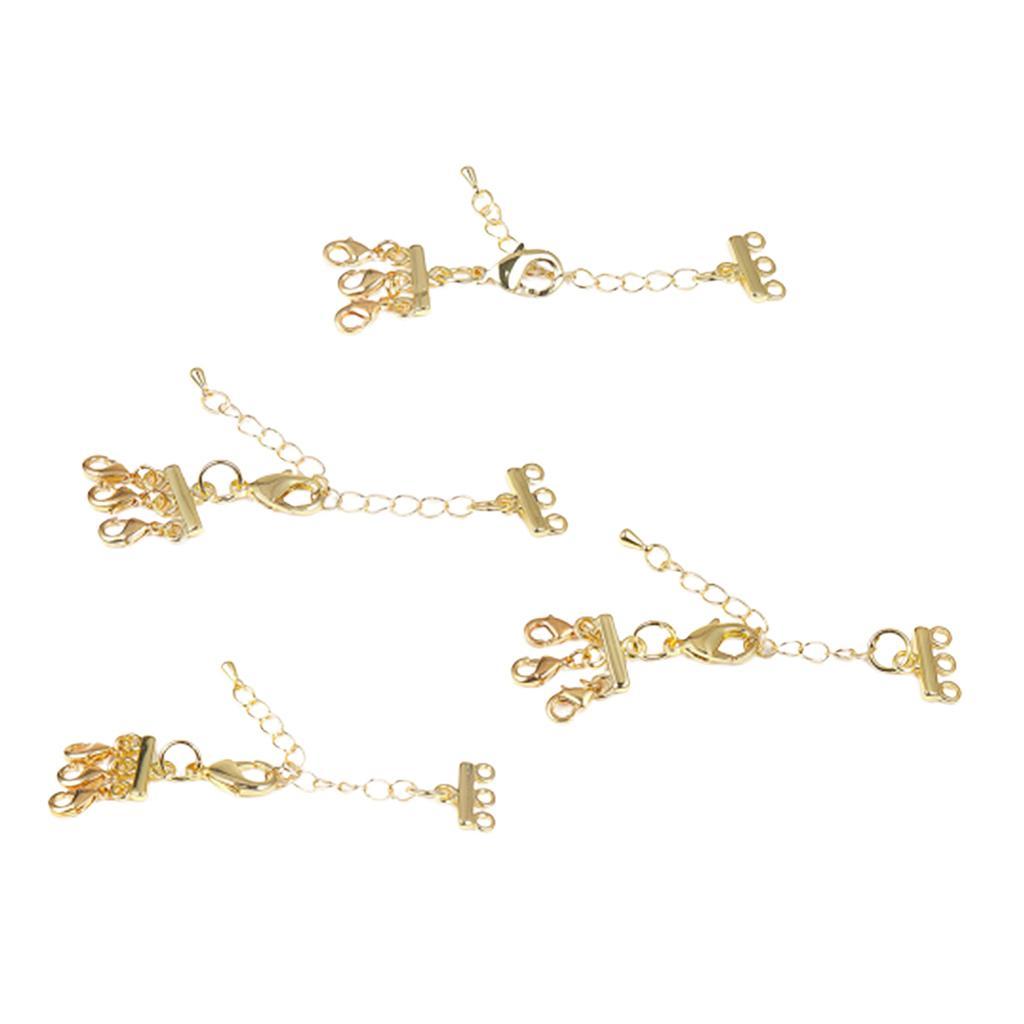 2-3pack 5cm 6 Ring Chain Jewelry Beads Necklace Pendant DIY Craft Making golden