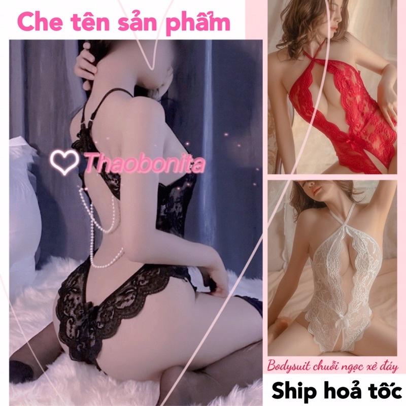 Bodysuit xẻ đáy hở lưng phối ngọc độc đáo quyến rũ. Giao hỏa tốc HCM