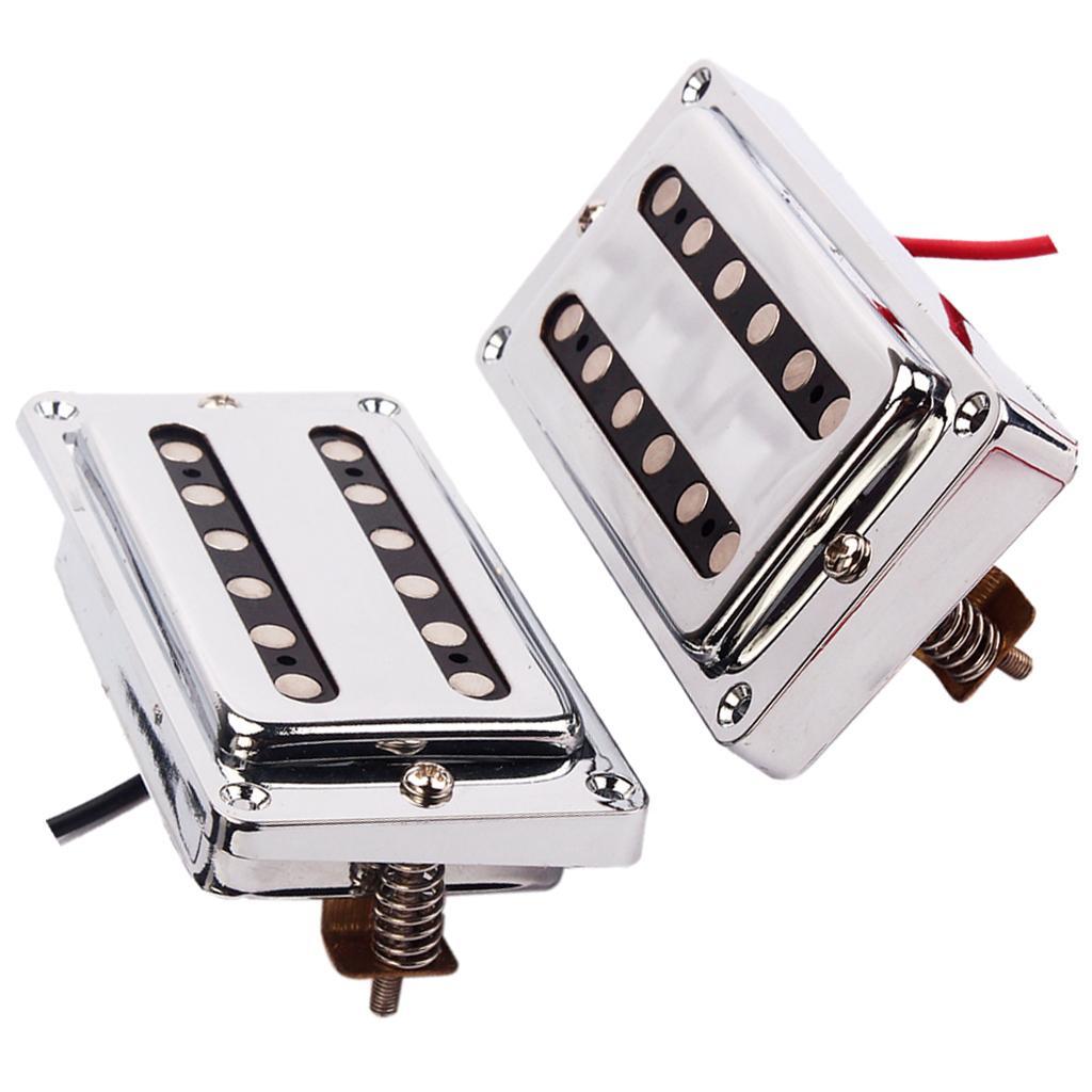 Chrome Double Dual Coil Neck & Bridge Pickup for LP Electric Guitar Parts