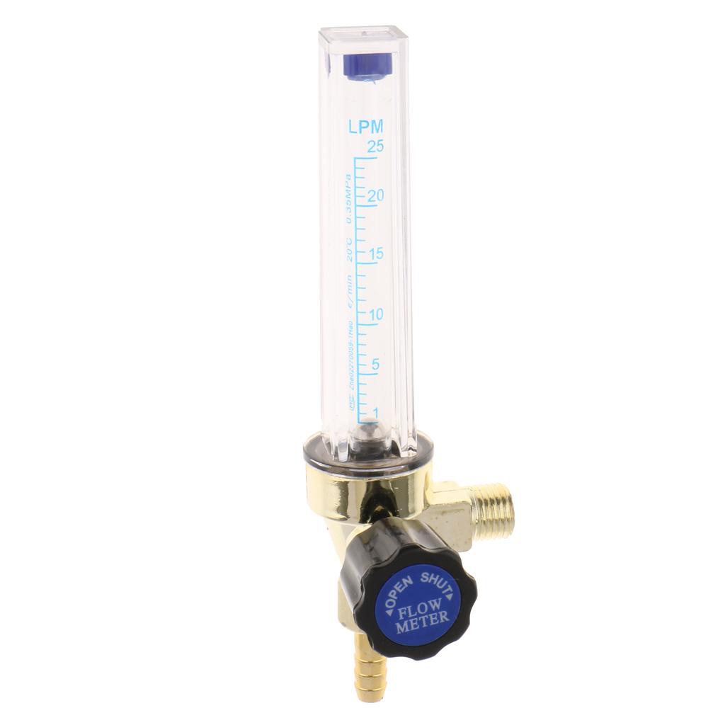 Argon CO2 Khí Đo Lưu Lượng Đầu Vào Kết Nối Cho MIG Máy Hàn Tig 1/4PT Nam Đường Chỉ May Phù Hợp