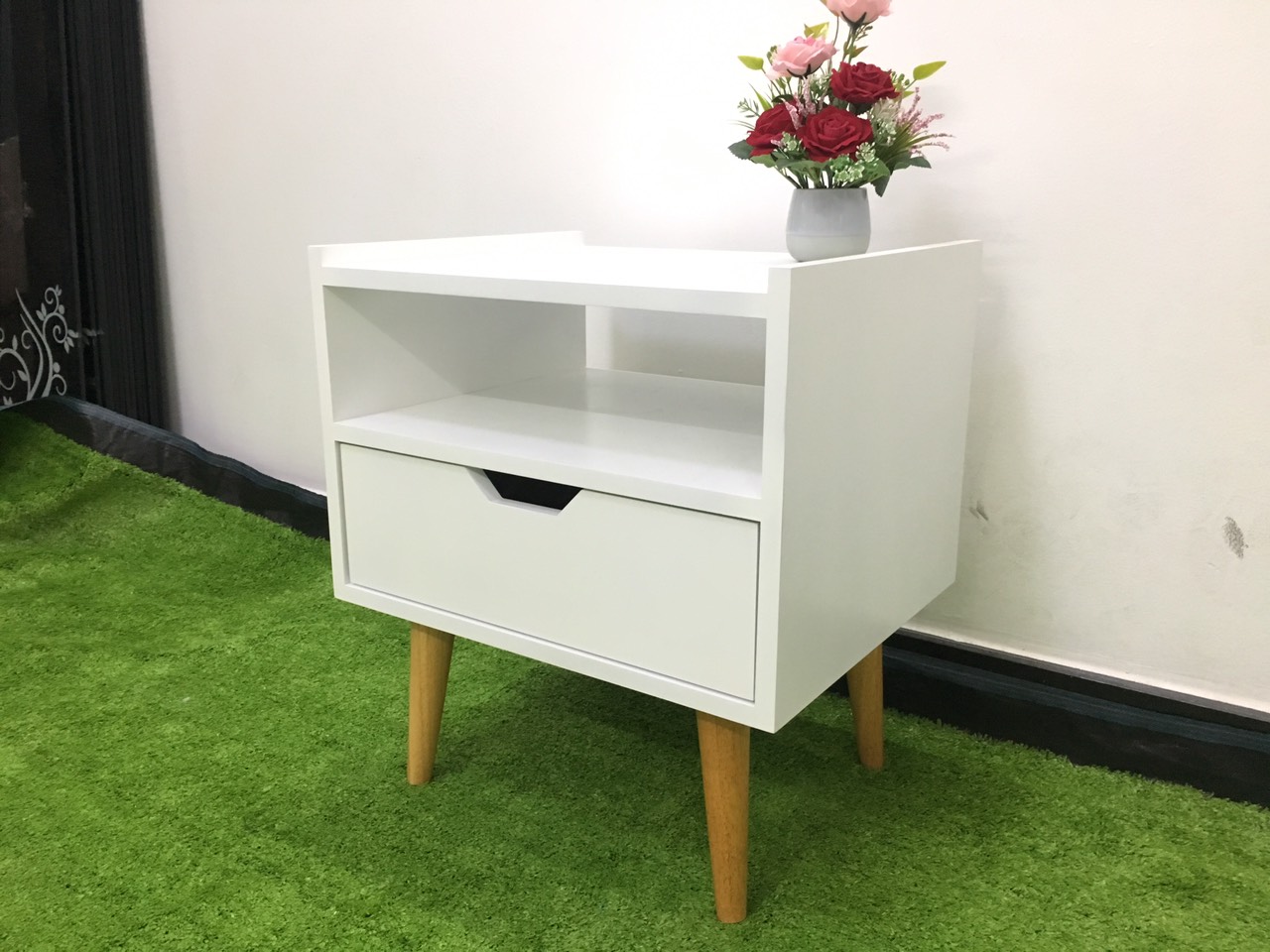Pn7-Kệ tủ đầu giường ván gỗ HRM 2 tầng
