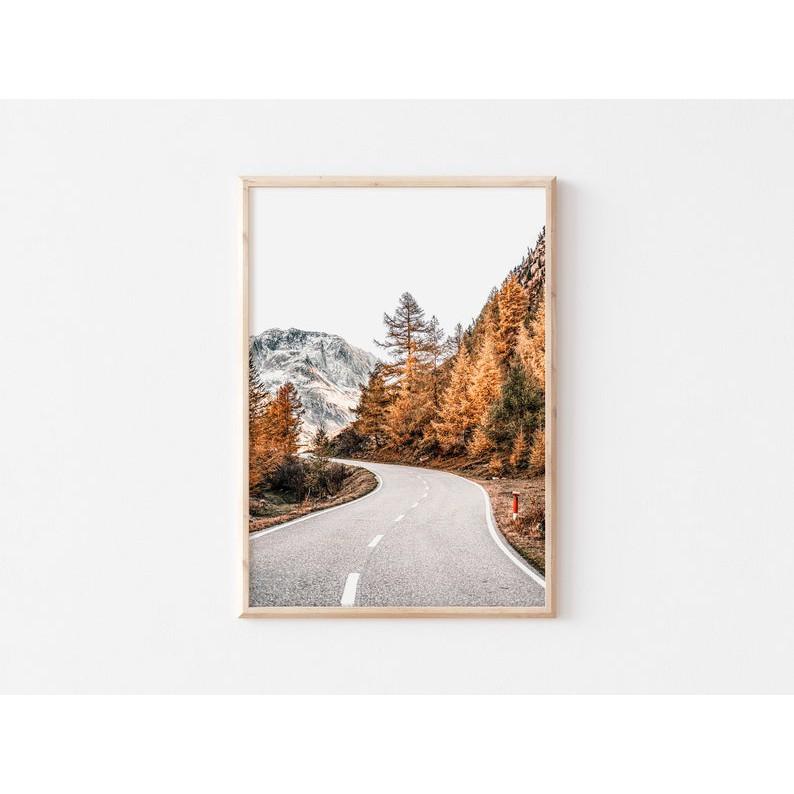 Bộ 6 tranh treo tường cam đất in canvas có đinh tặng kèm