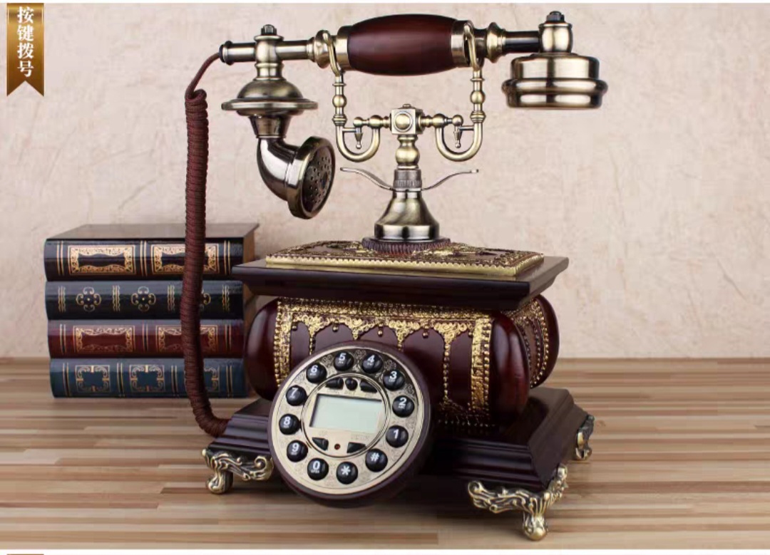 Điện thoại để bàn Tân cổ điển sang trọng - Decor trang trí để bàn phòng khách - Điện thoại để bàn