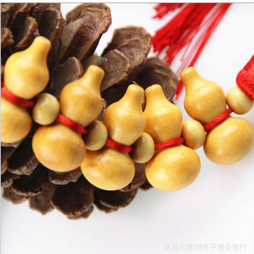 ️️ Xâu 5 hồ lô phong thủy bằng gỗ Đào Kỵ GT TI6583
