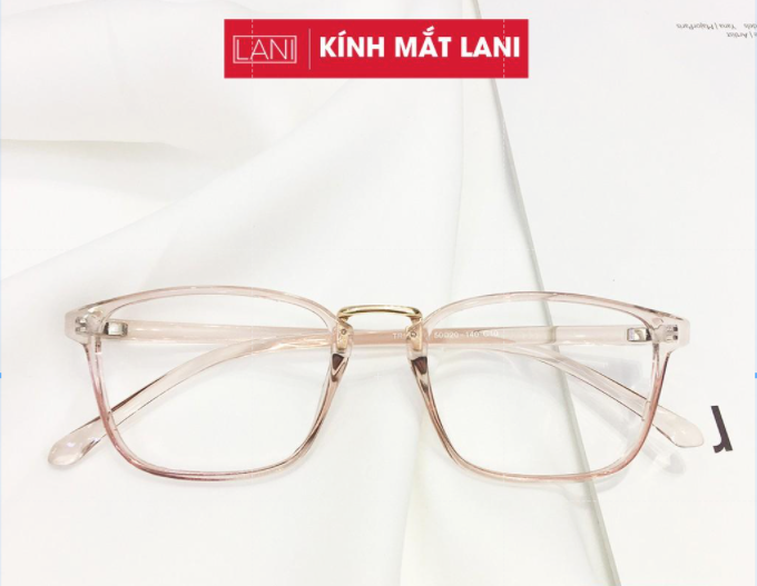 Gọng kính cận nam nữ nhựa dẻo siêu bền, dáng mắt vuông,nhiều màu Lani 210 - Hồng - Gọng