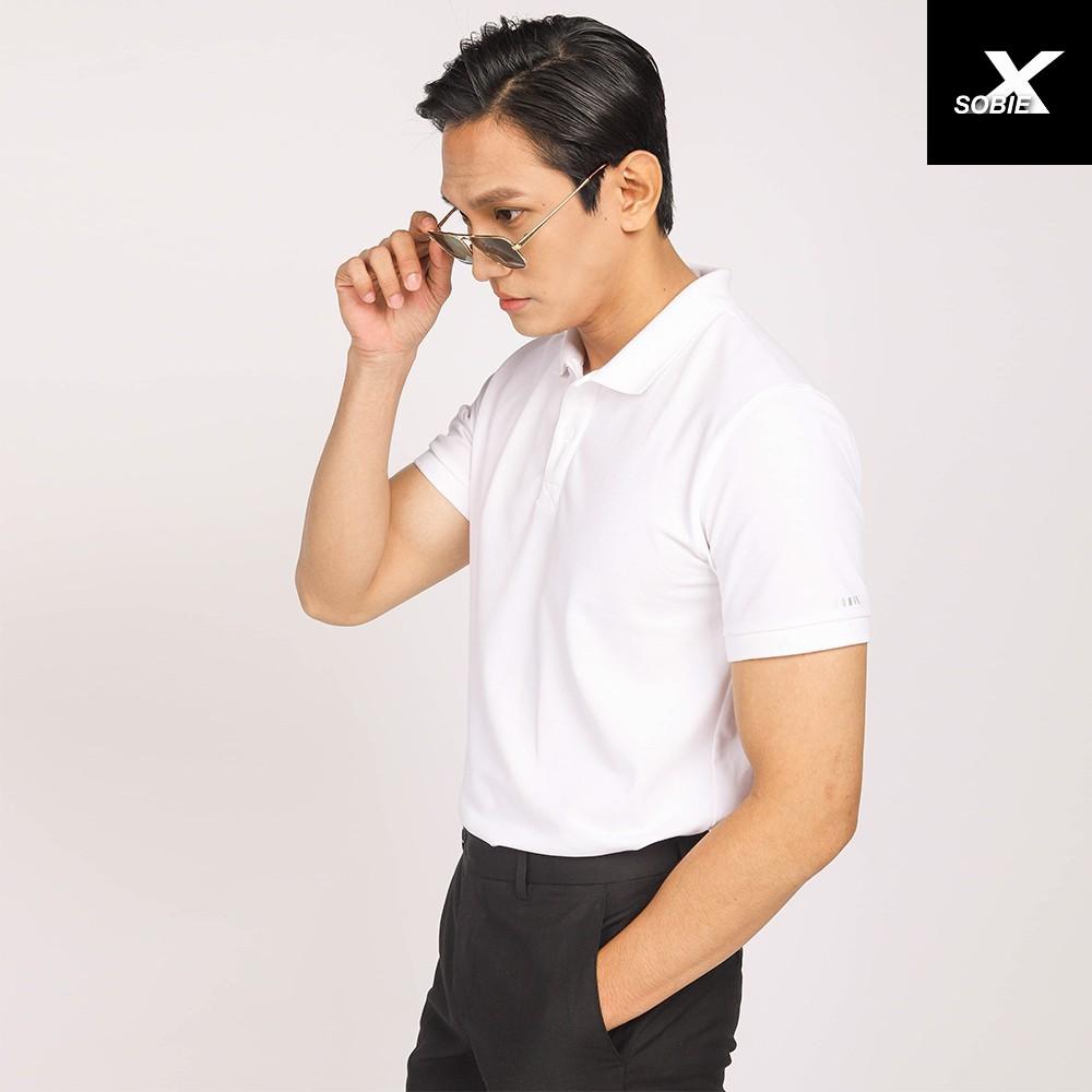 Áo Polo Nam Full White cổ bẻ vải Cotton bền màu, chuẩn form, sang trọng, lịch lãm - SOBIE