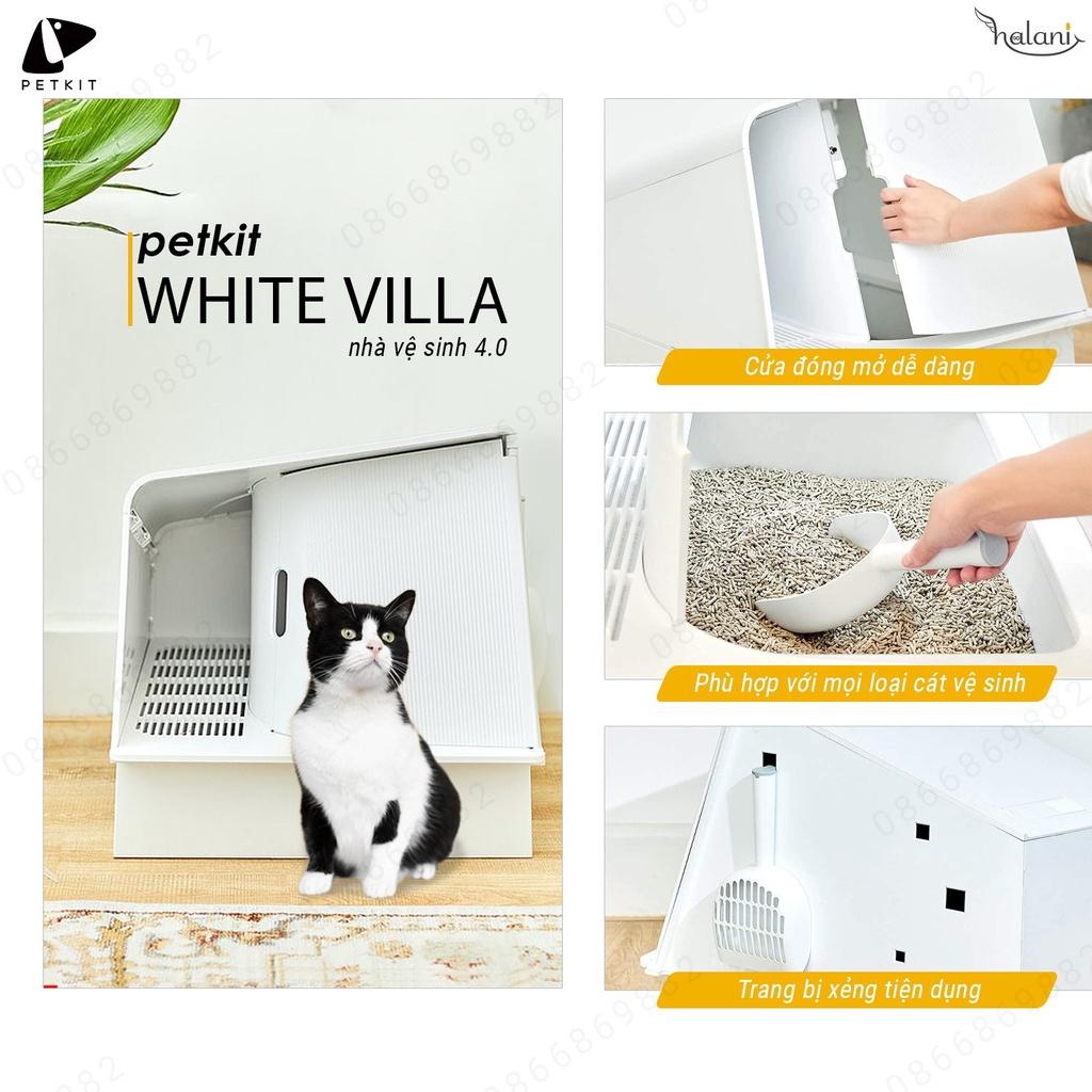 CHẬU VỆ SINH KHỬ MÙI CÓ NẮP - WHITE VILLA CAT LITTER BOX