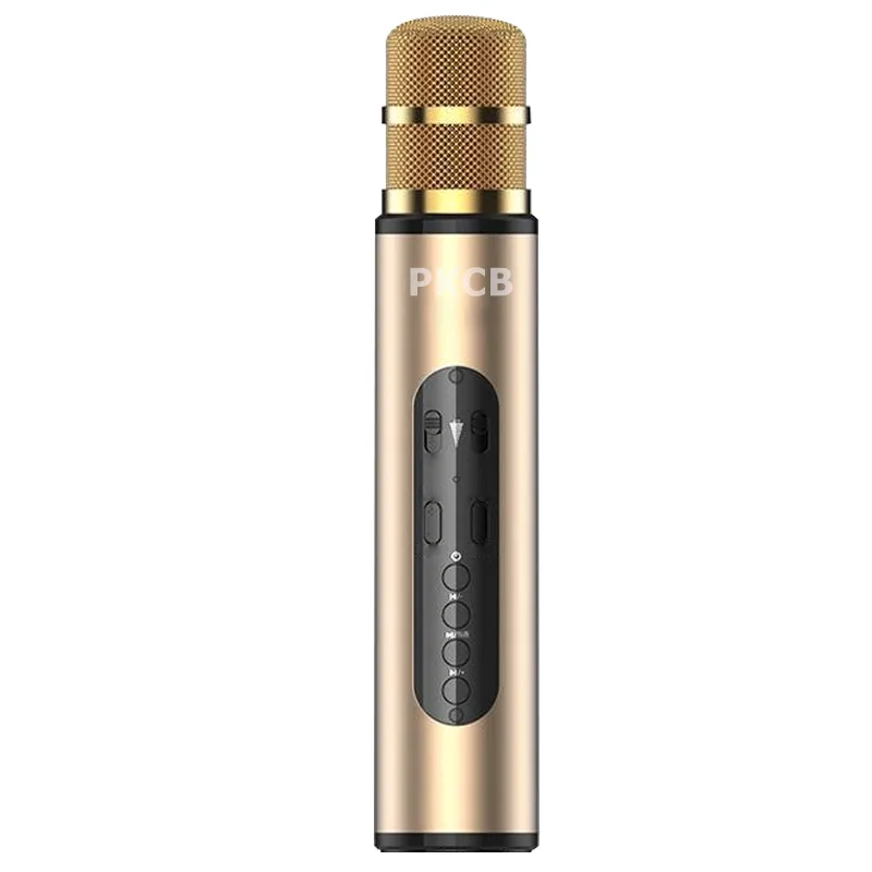 Micro Karaoke Bluetooth kèm loa không dây  hút âm siêu nhẹ cao cấp PKCB khay gắn thẻ nhớ TF, Jack line 3.5mm cho điện thoại, máy tính bảng - Hàng Chính Hãng