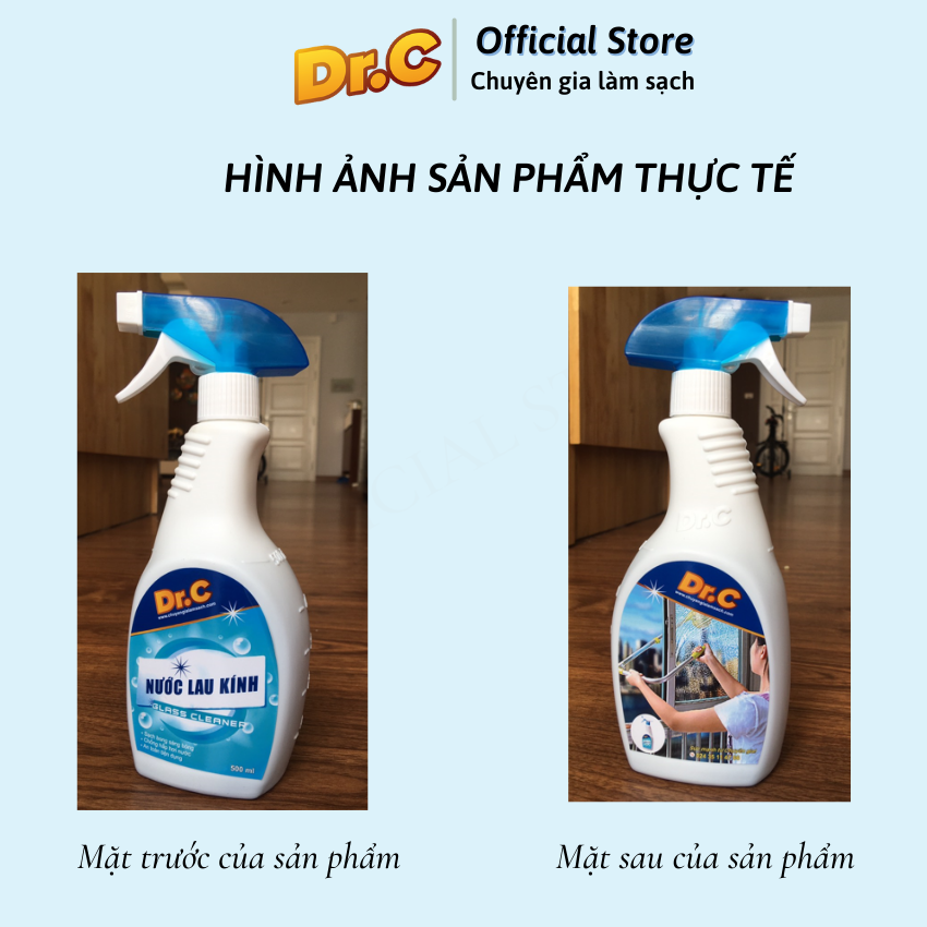 Nước Lau Kính Dr.C CHÍNH HÃNG - CỰC SẠCH, CỰC NHANH, AN TOÀN