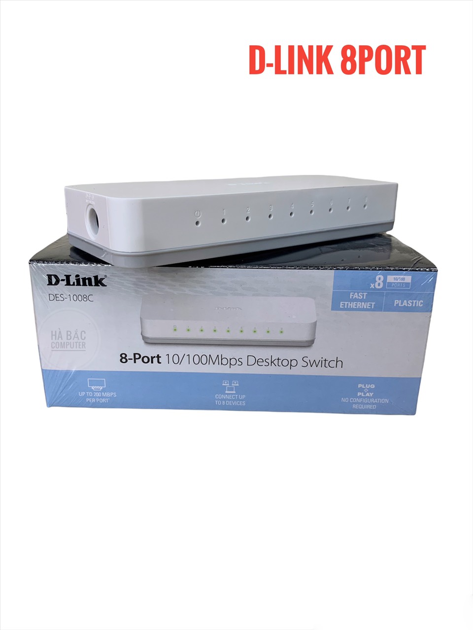 Bộ Chia Mạng 8 Cổng D-Link DES-1008C - Switch 8 Port - Hàng Chính Hãng